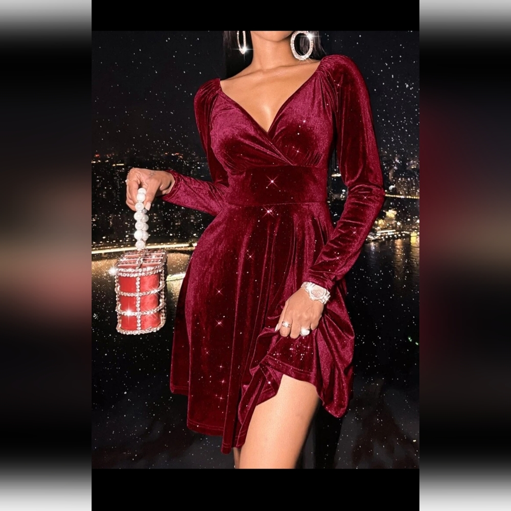 Velvet Aline classy dress